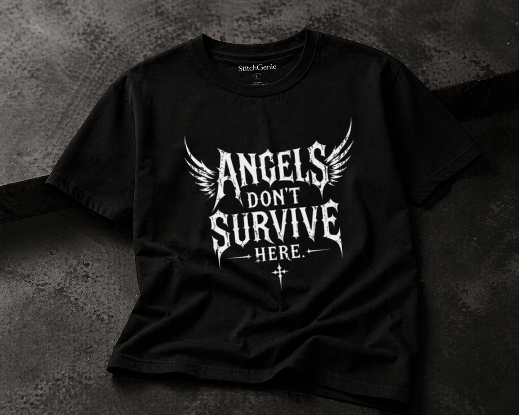 Unisex Stretch T-shirt - Not for Angels (Black and Navy Blue)