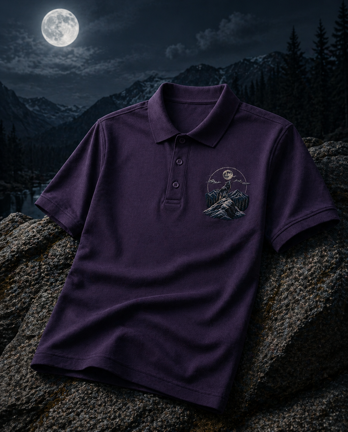 Men's Polo - Lone Wolf