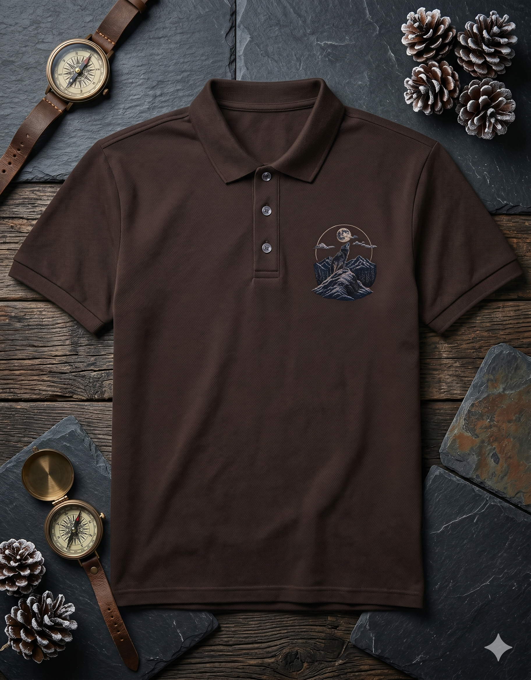 Men's Polo - Lone Wolf