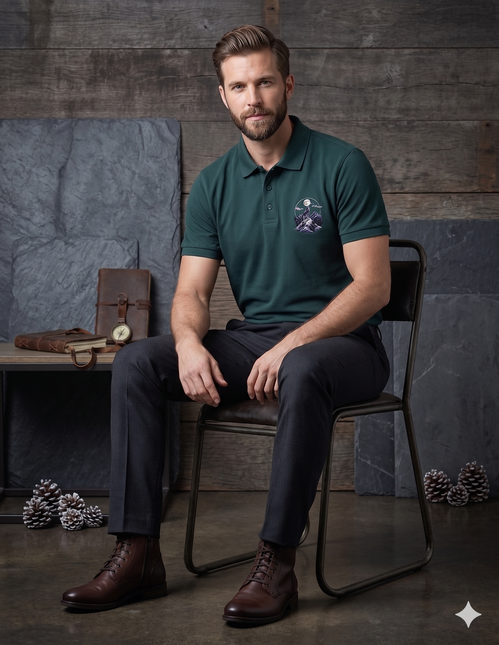 Men's Polo - Lone Wolf