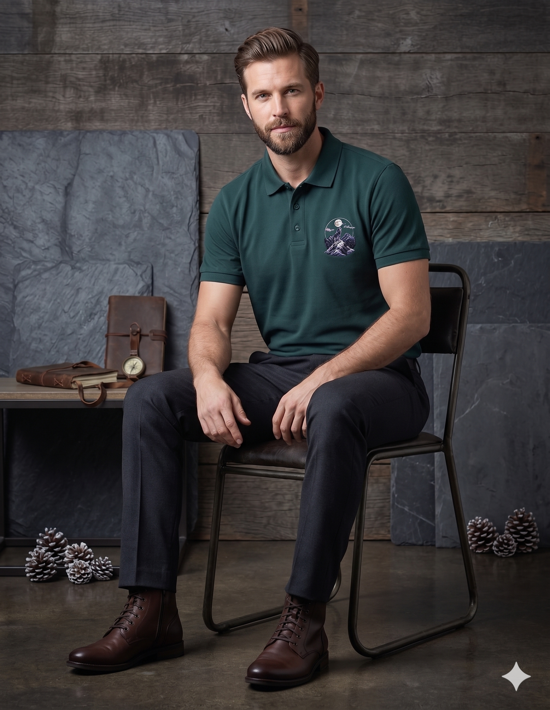 Men's Polo - Lone Wolf