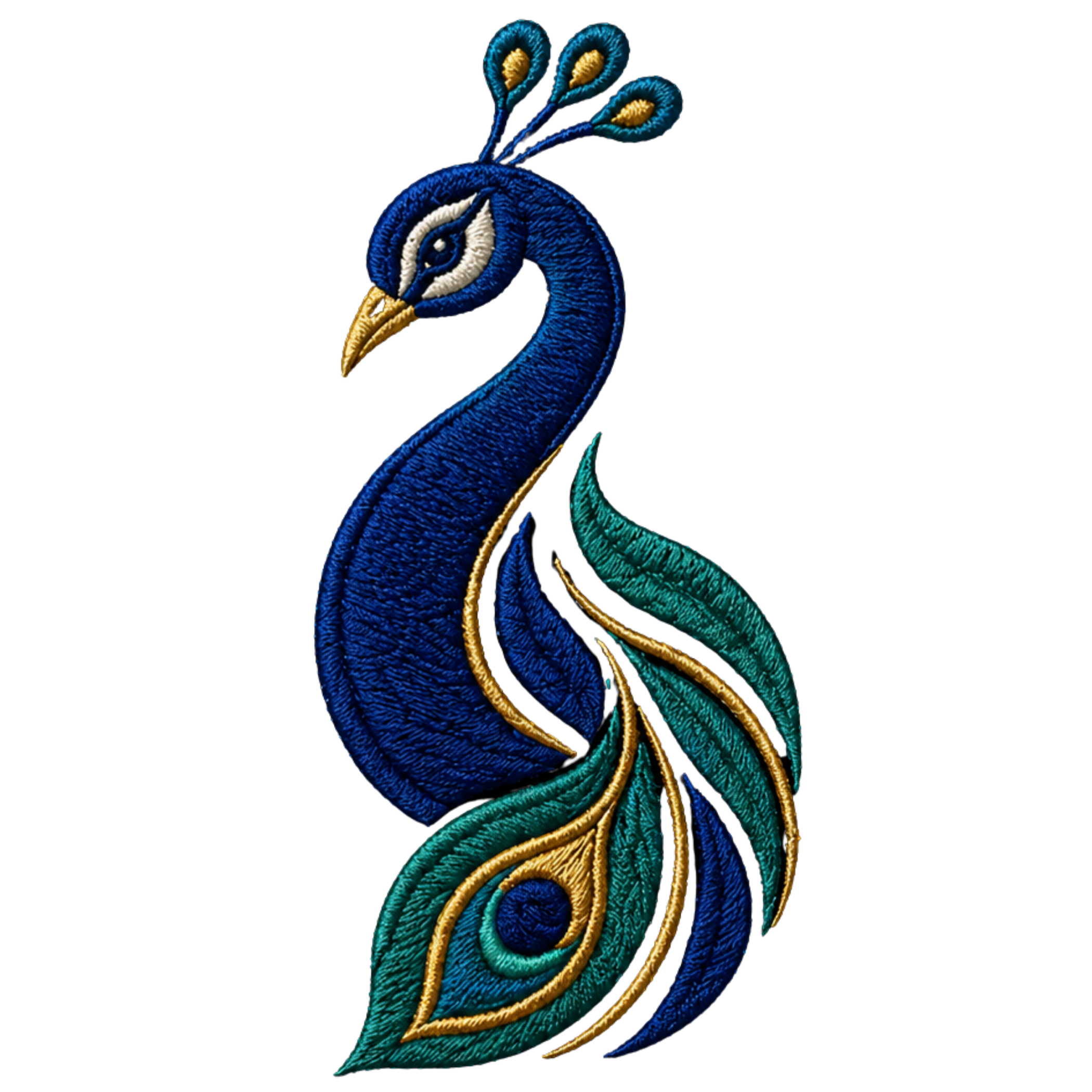 Baby Tee - Peacock Embroidery Design