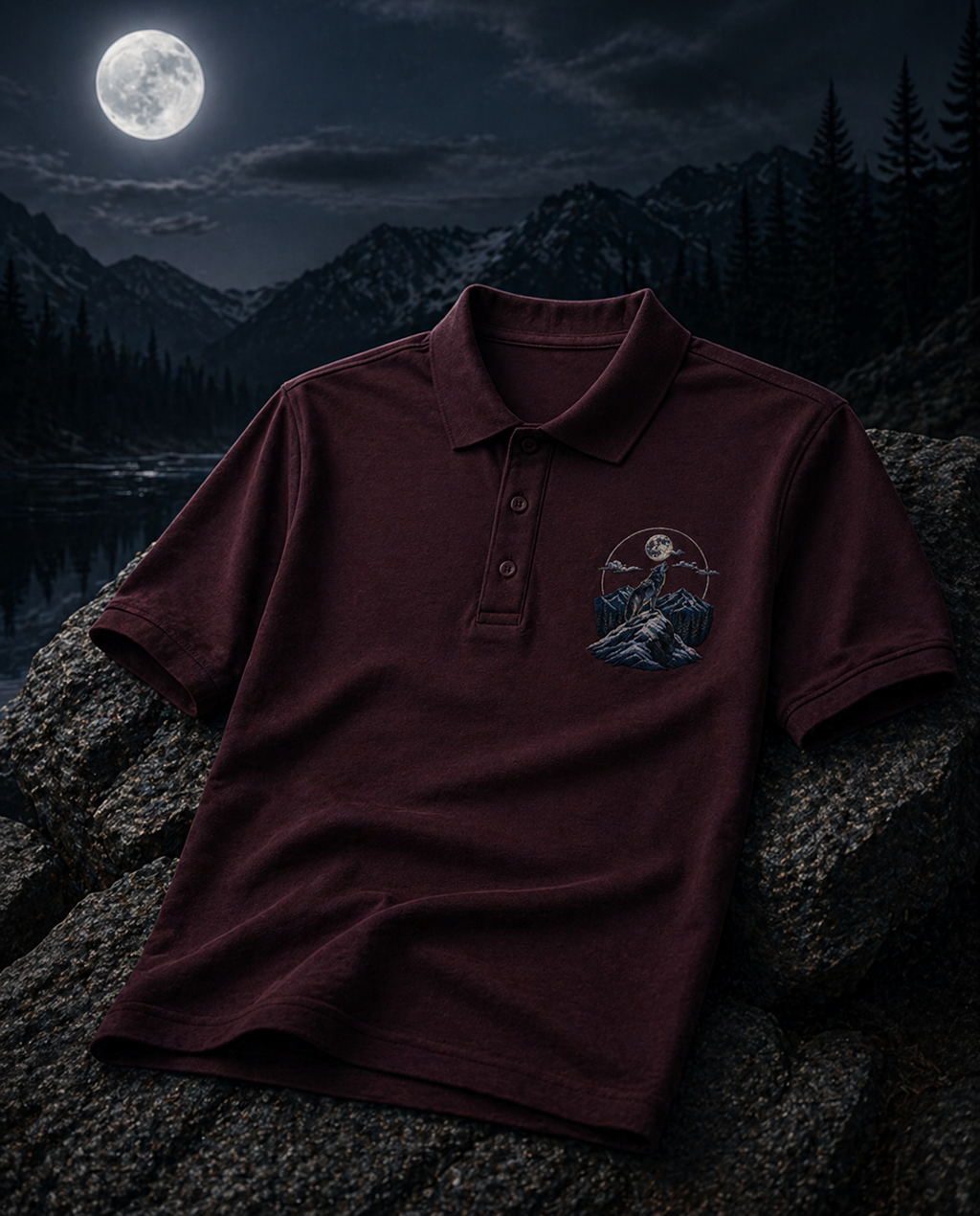 Men's Polo - Lone Wolf